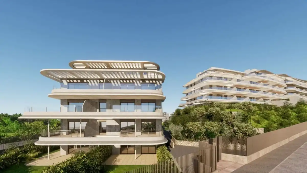 Vista exterior de Apartament en venda en Mijas amb Aire condicionat, Terrassa i Piscina comunitària