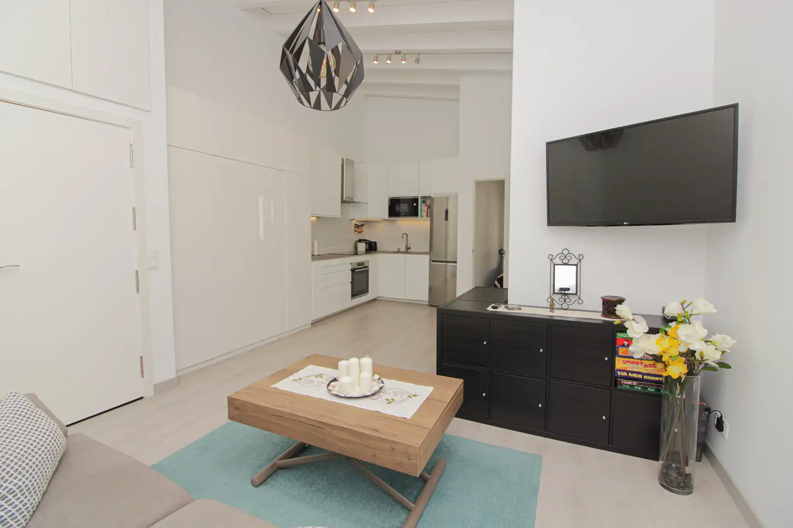 Sala d'estar de Apartament de lloguer en  Palma de Mallorca amb Moblat