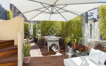 Terrace of Attic for sale in  Barcelona Capital  with Air Conditioner, Private garden and Parquet flooring