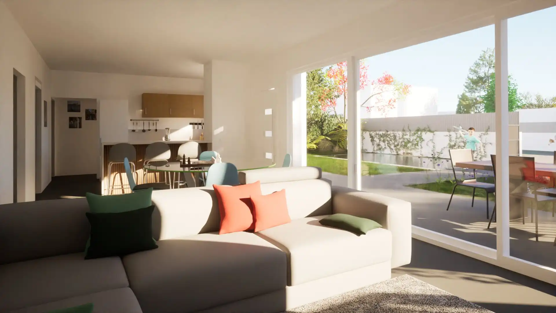 Living room of Houses for sale in Vilamacolum  with Air Conditioner, Heating and Private garden