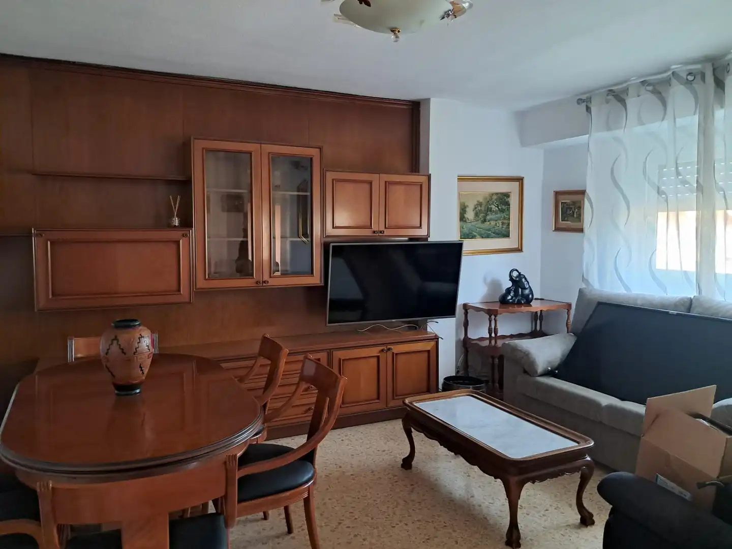 Living room of Flat for sale in Gandia  with Air Conditioner, Furnished and Oven
