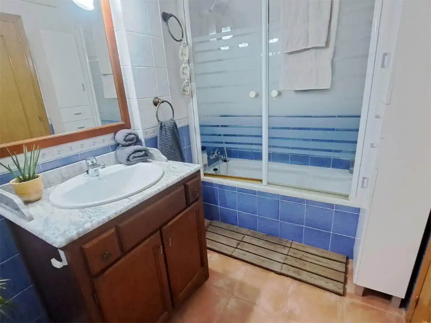 Badezimmer von Wohnung zur Miete in Mojácar mit Klimaanlage und Schwimmbad