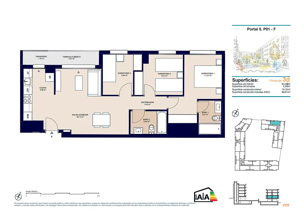 Apartament amb terrassa en venda a San Blas, imagen 11