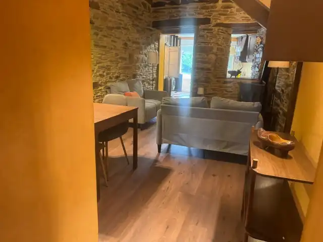 Sala d'estar de Finca rústica en venda en Vegadeo amb Calefacció, Jardí privat i Terrassa