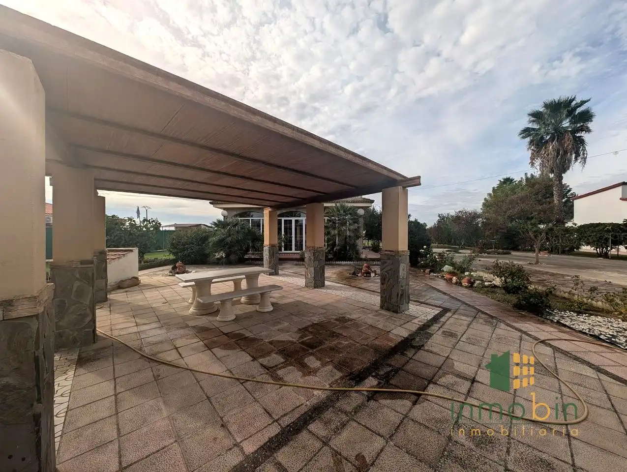 Terraza de Finca rústica en venta en Don Benito con Jardín privado y Piscina
