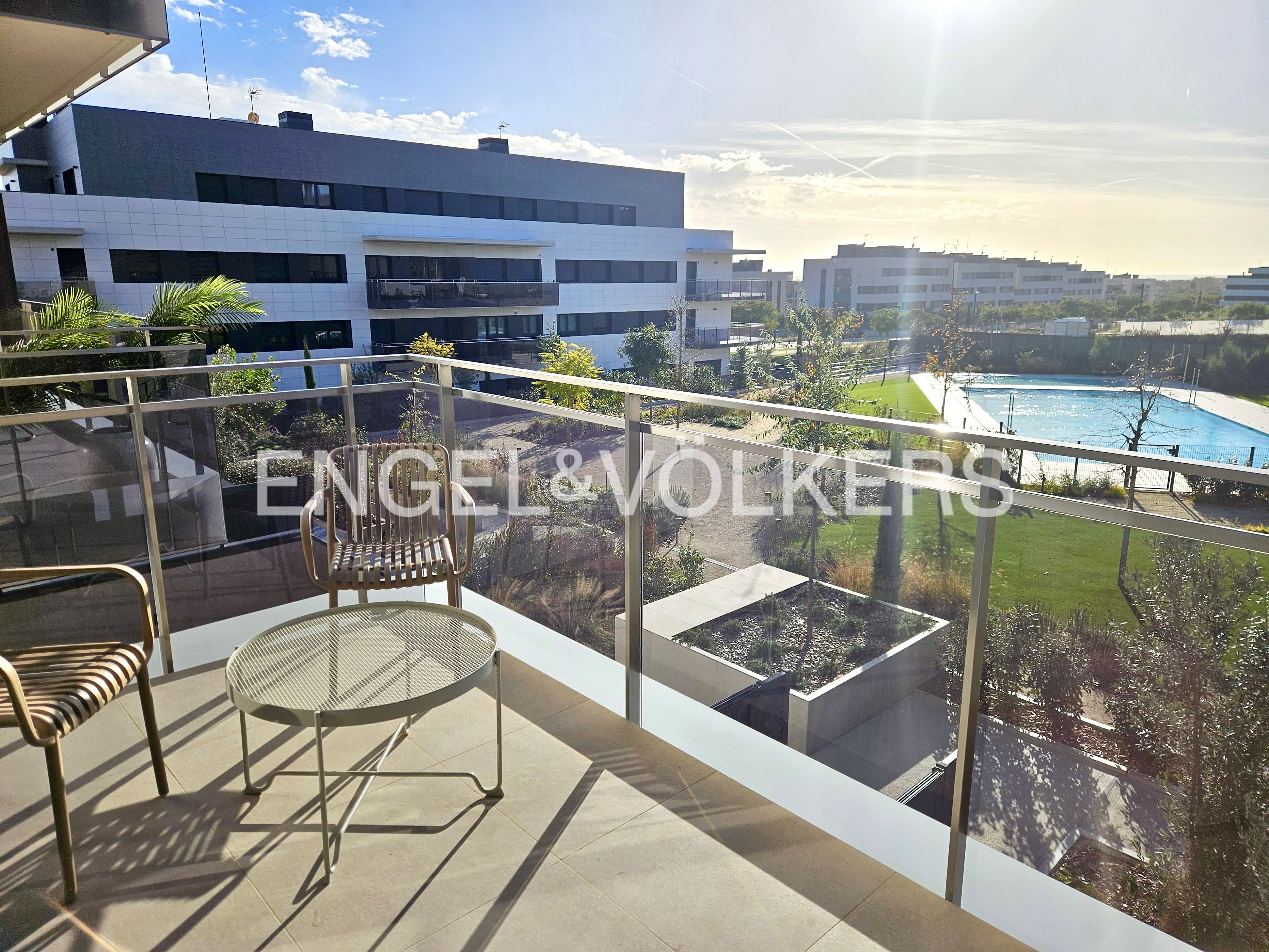 Terraza de Apartamento de alquiler en Sitges con Aire acondicionado, Calefacción y Terraza
