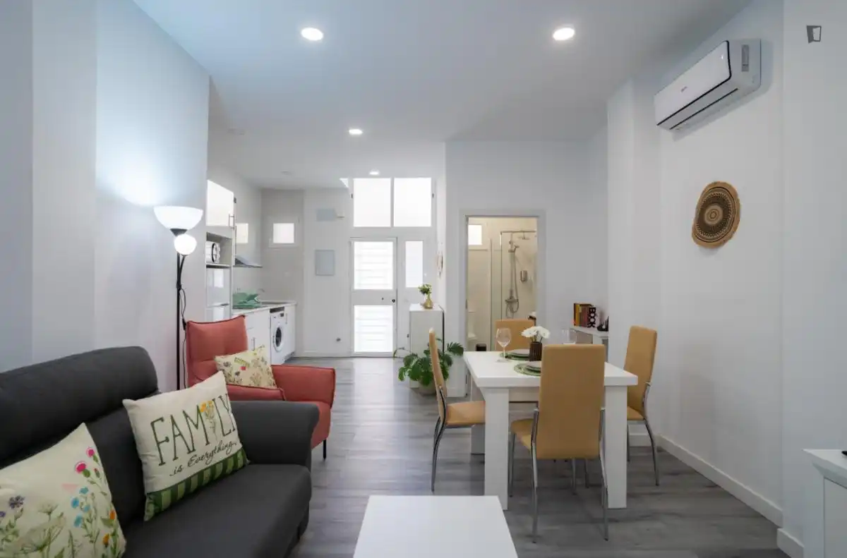 Living room of Study for rent in Málaga Capital  with Air Conditioner, Heating and Furnished