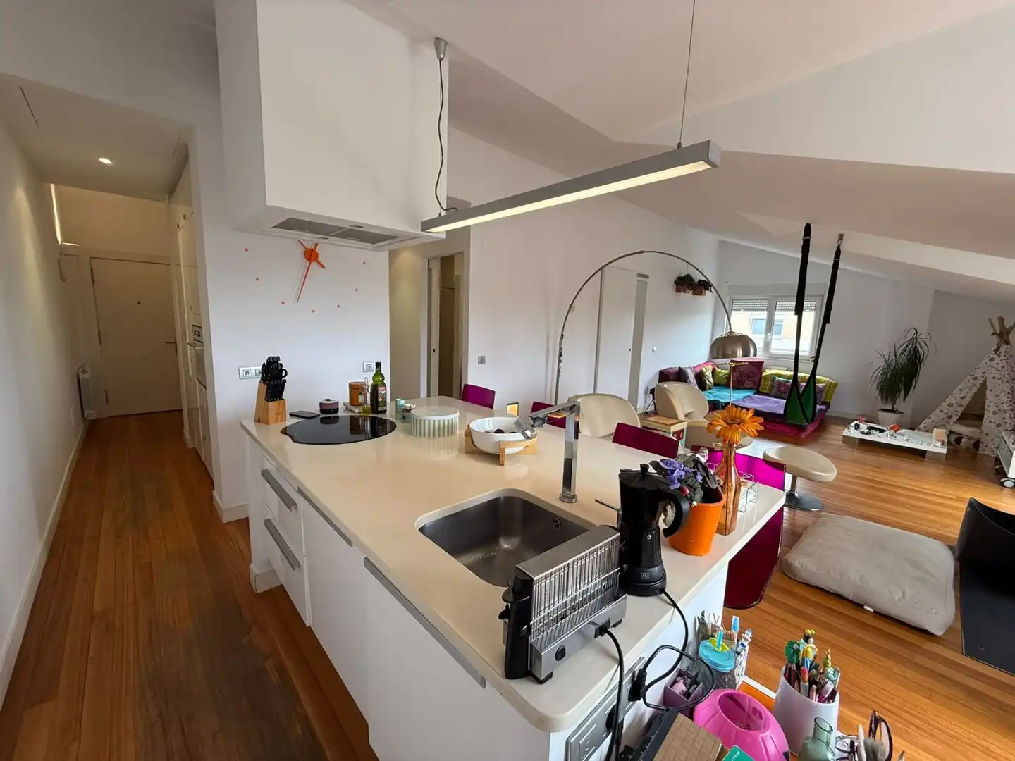 Kitchen of Attic for sale in Entrambasaguas  with Heating, Parquet flooring and Terrace