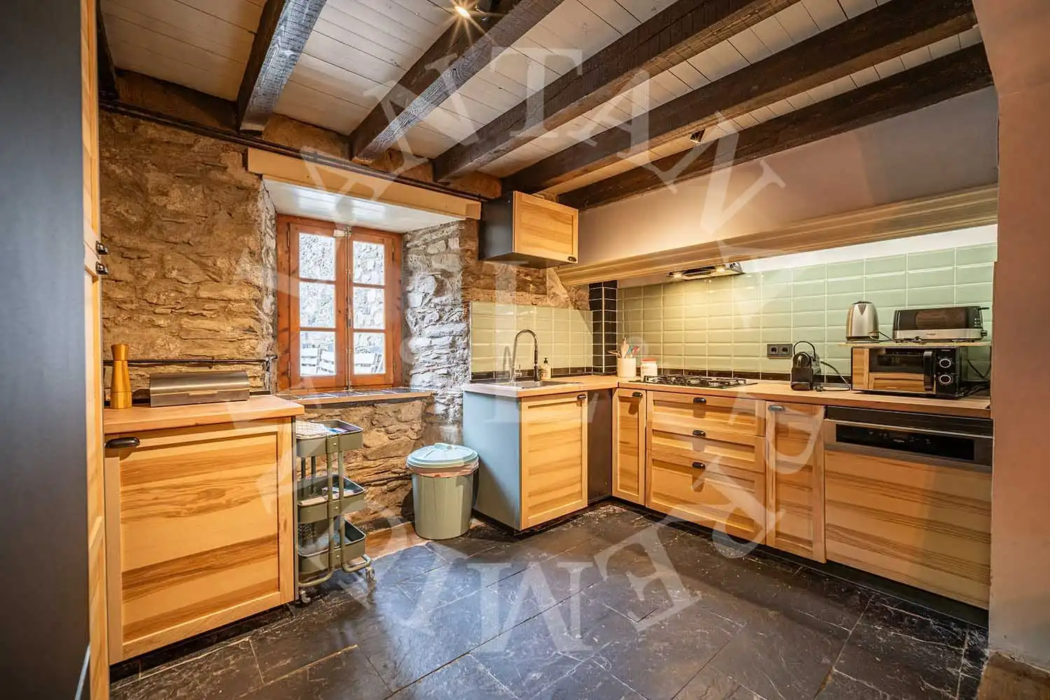 Cocina de Finca rústica en venta en Vielha e Mijaran con Calefacción, Jardín privado y Parquet