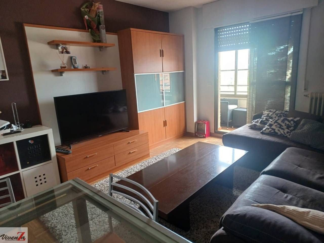 Living room of Flat to rent in Zamora Capital   with Heating, Parquet flooring and Terrace
