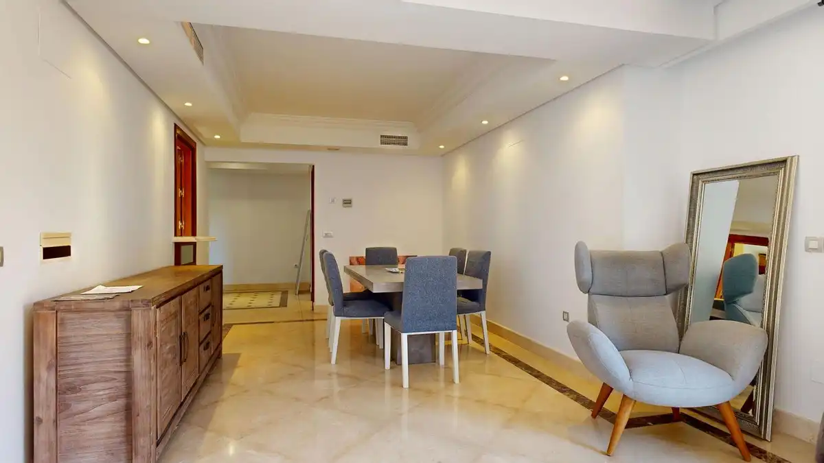 Dining room of Flat for sale in Estepona  with Air Conditioner, Heating and Terrace