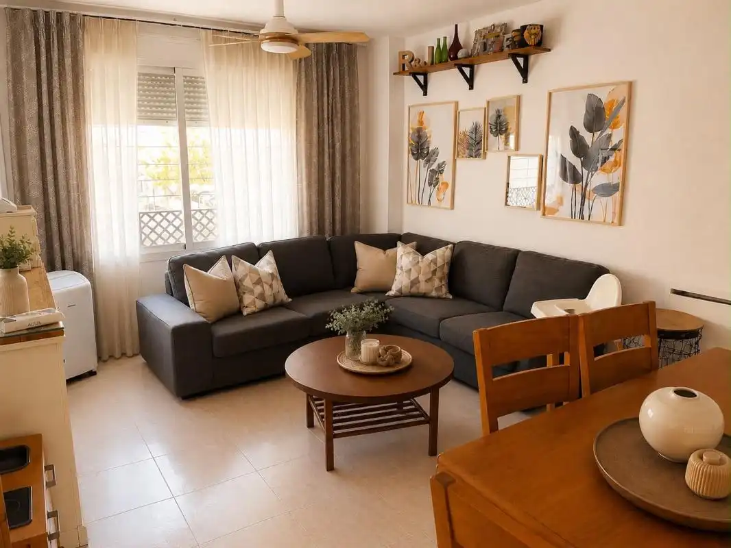 Sala de estar de Planta baja en venta en Rincón de la Victoria con Aire acondicionado, Calefacción y Amueblado