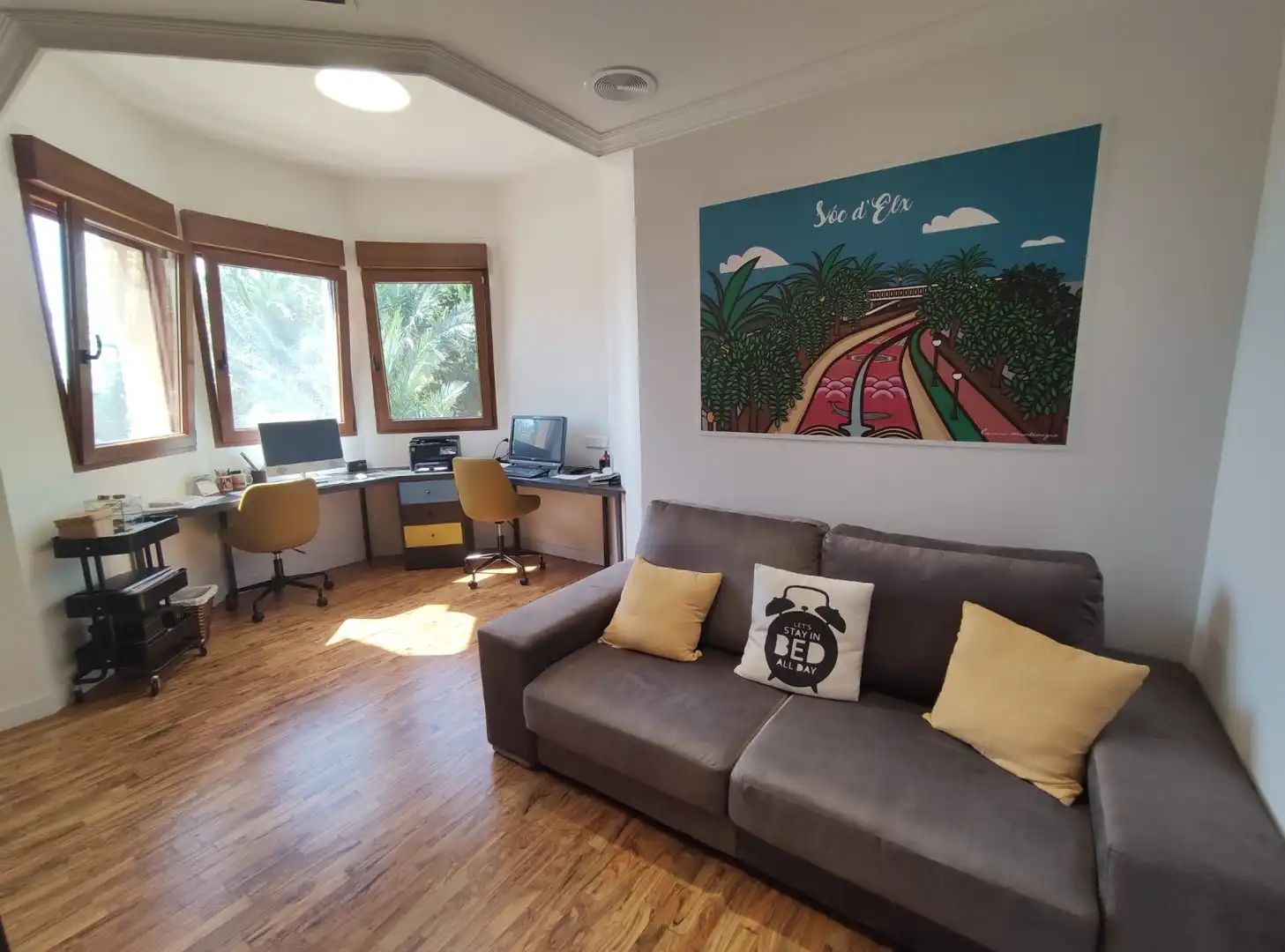 Sala d'estar de Casa o xalet en venda en Elche / Elx amb Aire condicionat, Calefacció i Jardí privat