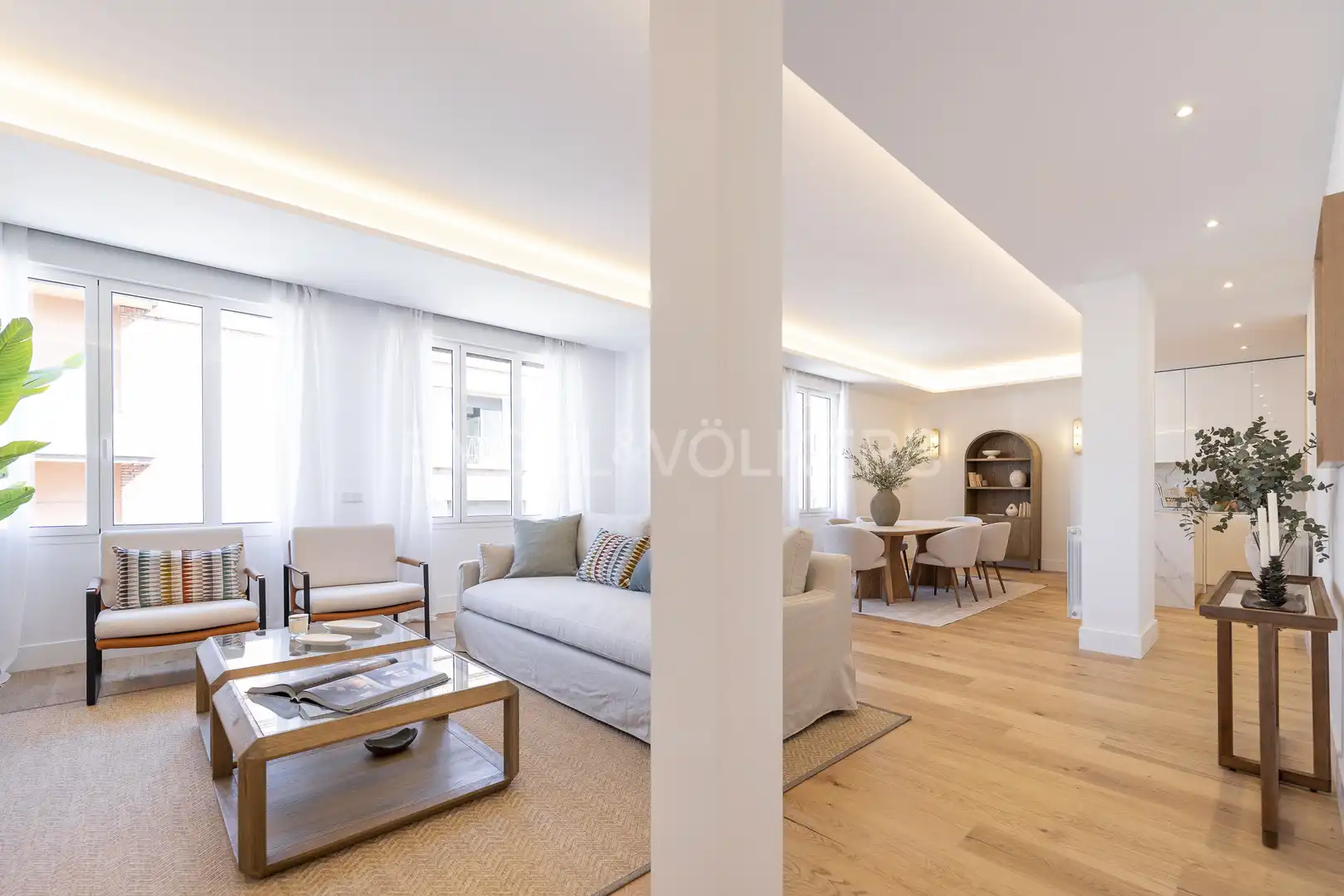 Wohnzimmer von Wohnung zur Miete in Madrid mit Klimaanlage, Heizung und Möbliert