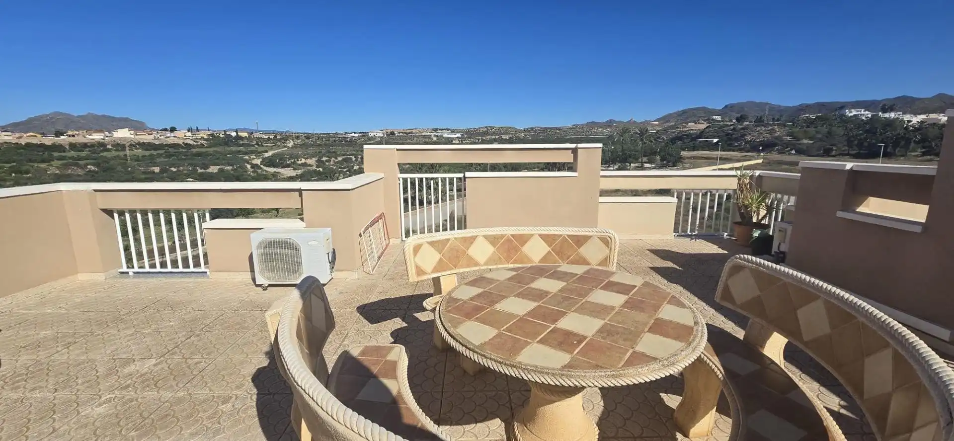 Terrasse von Wohnungen zum Verkauf in Mazarrón mit Klimaanlage, Heizung und Abstellraum