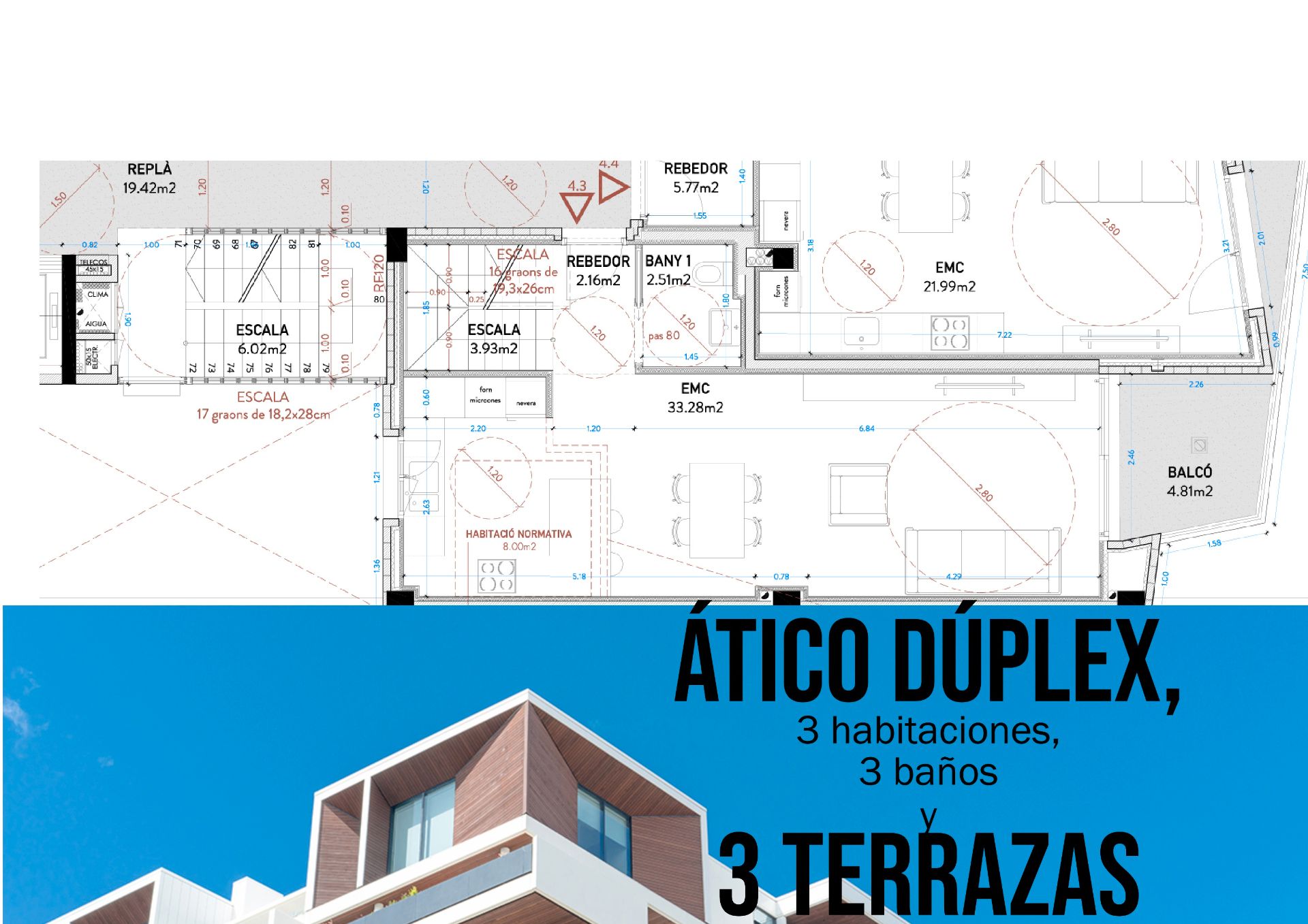 Attic for sale in Molins de Rei  with Air Conditioner, Heating and Parquet flooring