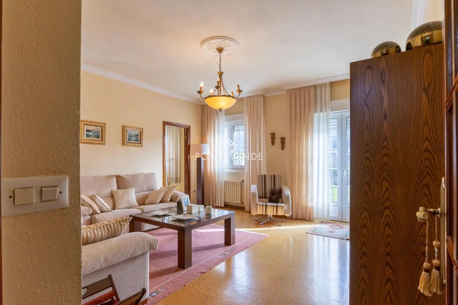 Sala d'estar de Casa o xalet en venda en Vilaboa amb Calefacció, Terrassa i Traster