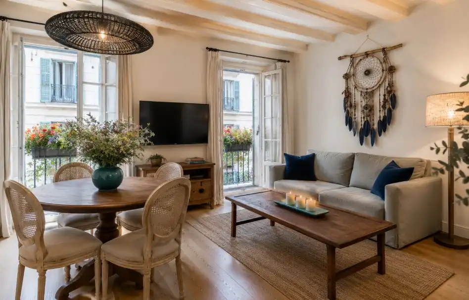 Sala de estar de Piso en venta en Barcelona con Aire acondicionado, Horno y Lavadora