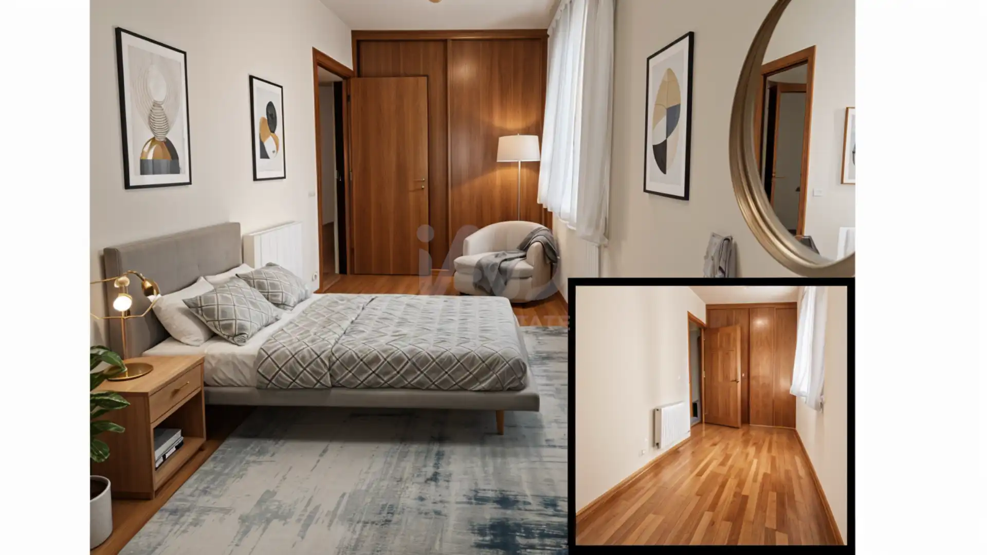 Schlafzimmer von Einfamilien-Reihenhaus zum Verkauf in Barcelona mit Klimaanlage, Heizung und Terrasse