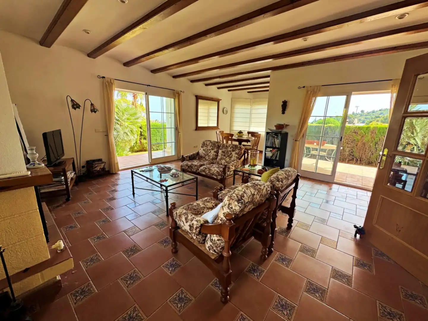 Living room of Houses for sale in Dénia  with Air Conditioner, Private garden and Terrace