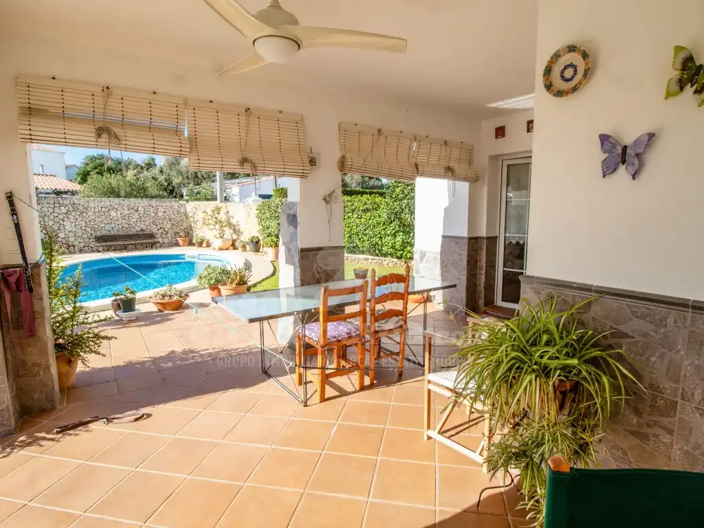 Jardín de Finca rústica en venta en Es Castell con Aire acondicionado, Jardín privado y Piscina