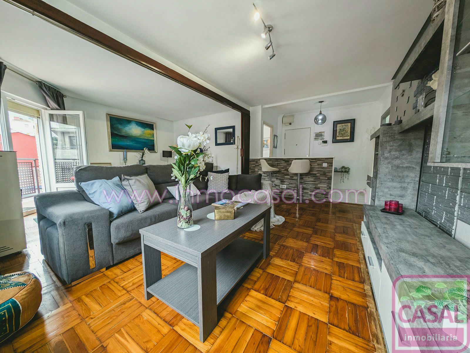 Living room of Flat for sale in Mieres (Asturias)  with Heating, Terrace and Furnished