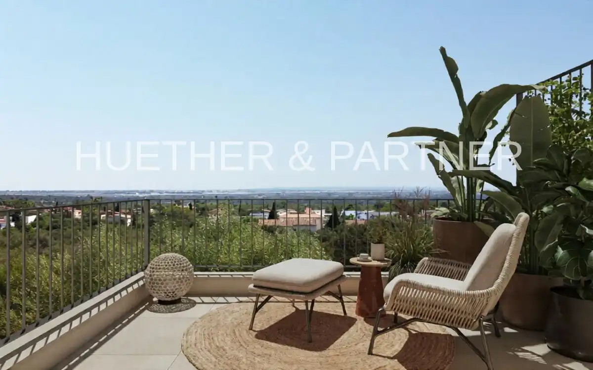 Terrasse von Einfamilien-Reihenhaus zum Verkauf in Marratxí mit Klimaanlage und Terrasse