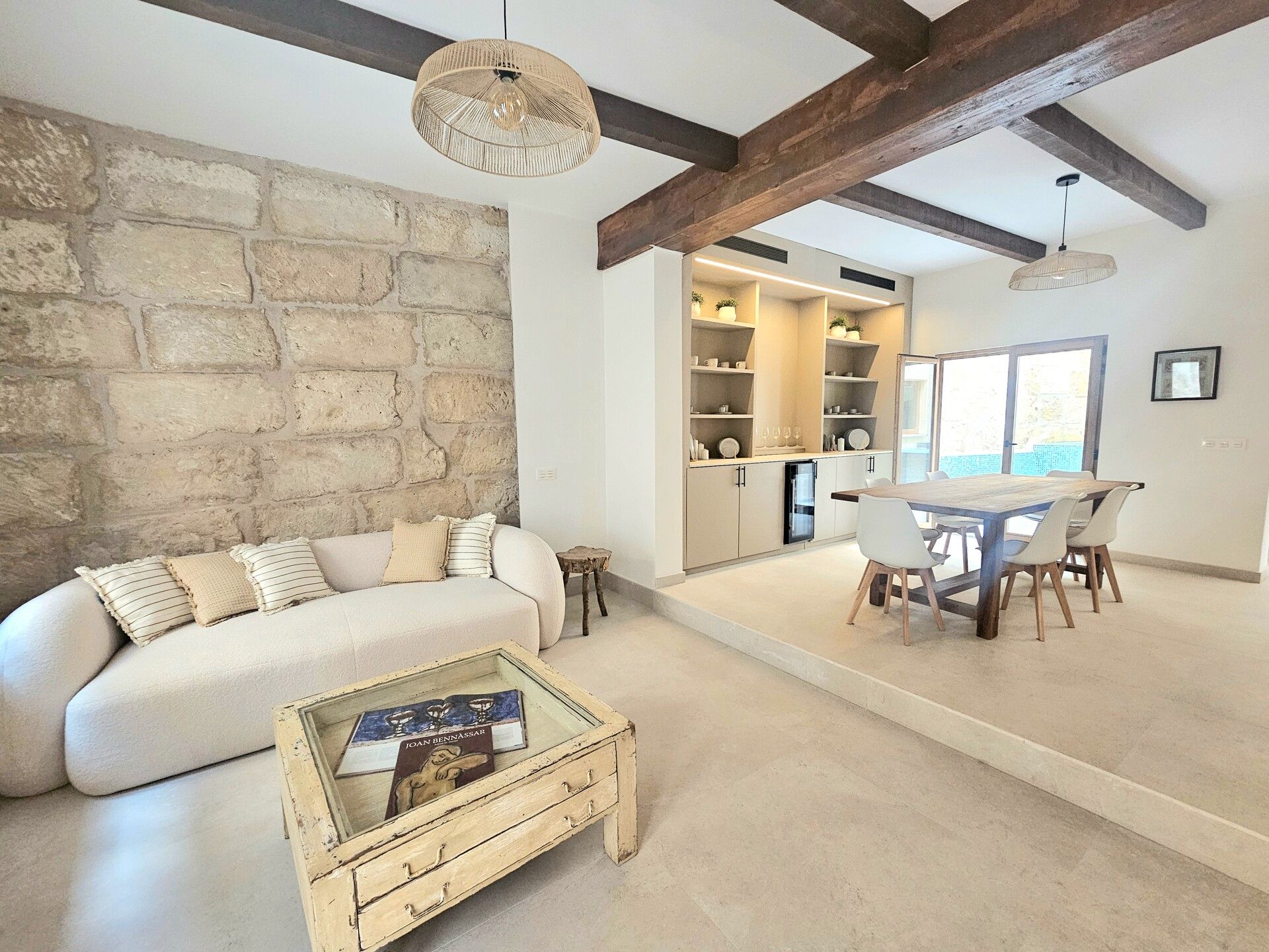 Living room of Single-family semi-detached for sale in Pollença  with Air Conditioner, Terrace and Furnished