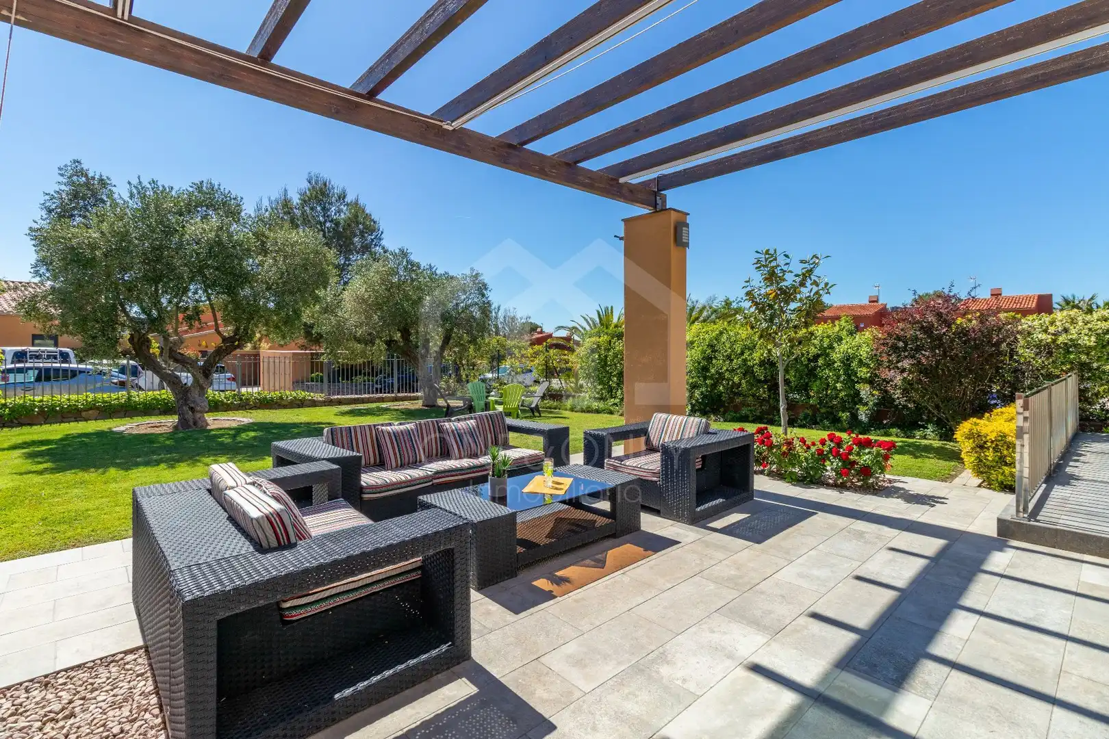 Terraza de Casa o chalet en venta en Mont-roig del Camp con Aire acondicionado, Calefacción y Jardín privado