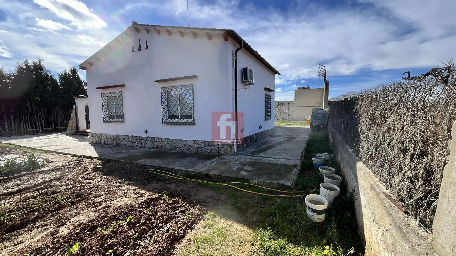 Exterior view of Country homes for sale in Santa Margarida I Els Monjos  with Air Conditioner, Heating and Storage room