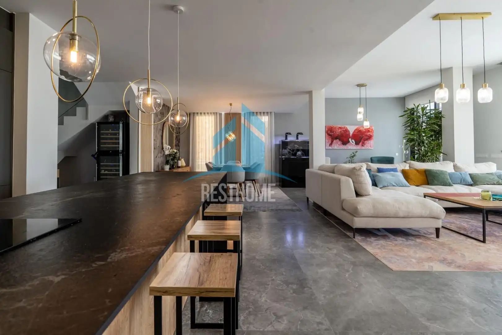 Sala d'estar de Casa o xalet en venda en Finestrat amb Aire condicionat, Calefacció i Jardí privat