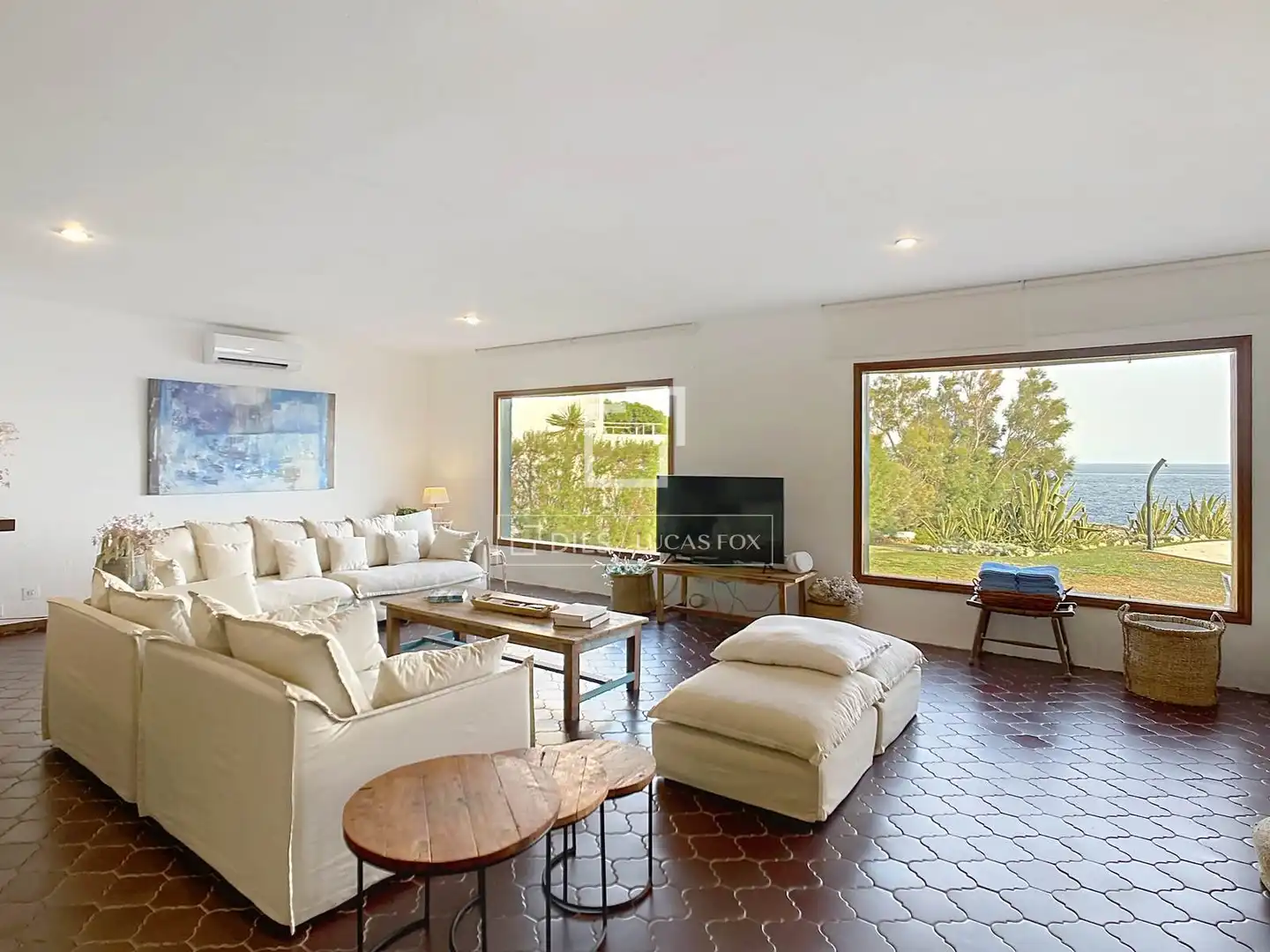 Sala d'estar de Casa o xalet de lloguer en Lloret de Mar amb Aire condicionat, Calefacció i Jardí privat
