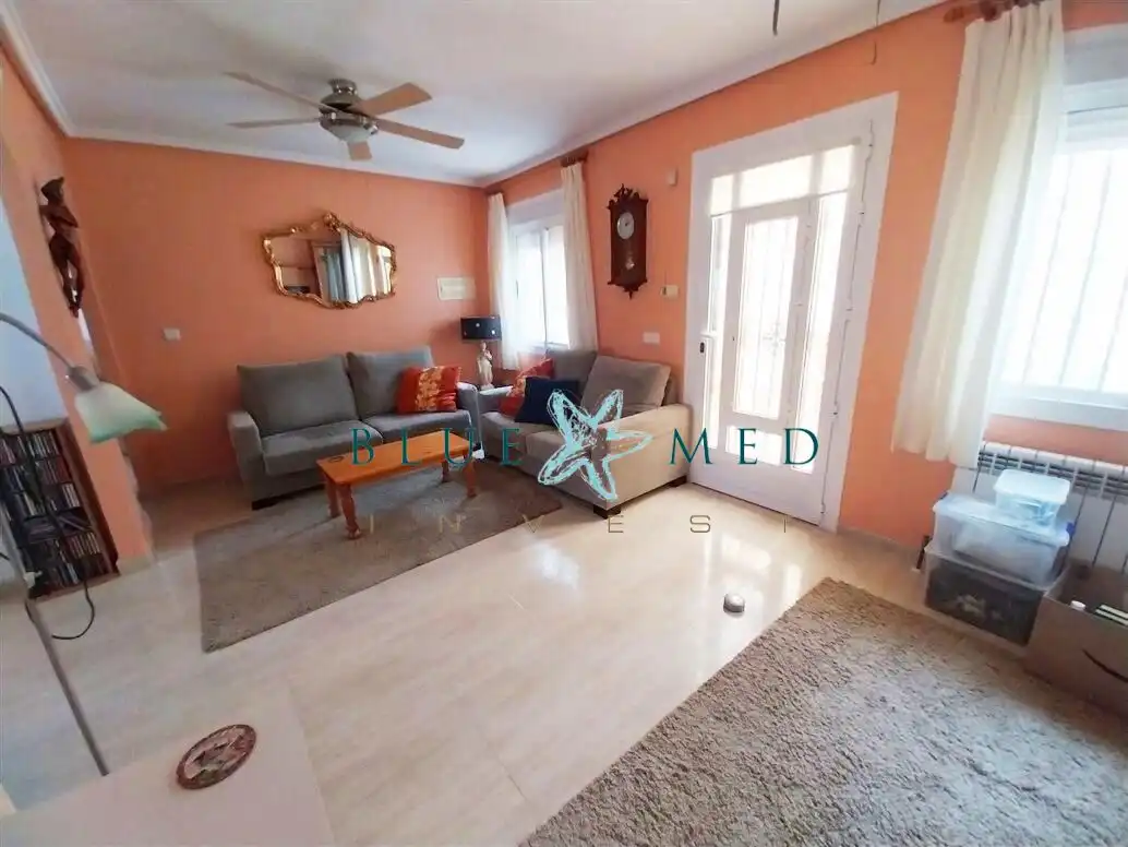 Sala d'estar de Casa o xalet en venda en Mazarrón amb Aire condicionat, Calefacció i Jardí privat
