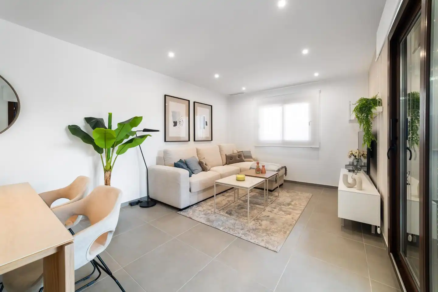 Living room of Flat for sale in Pulpí  with Air Conditioner, Terrace and Furnished