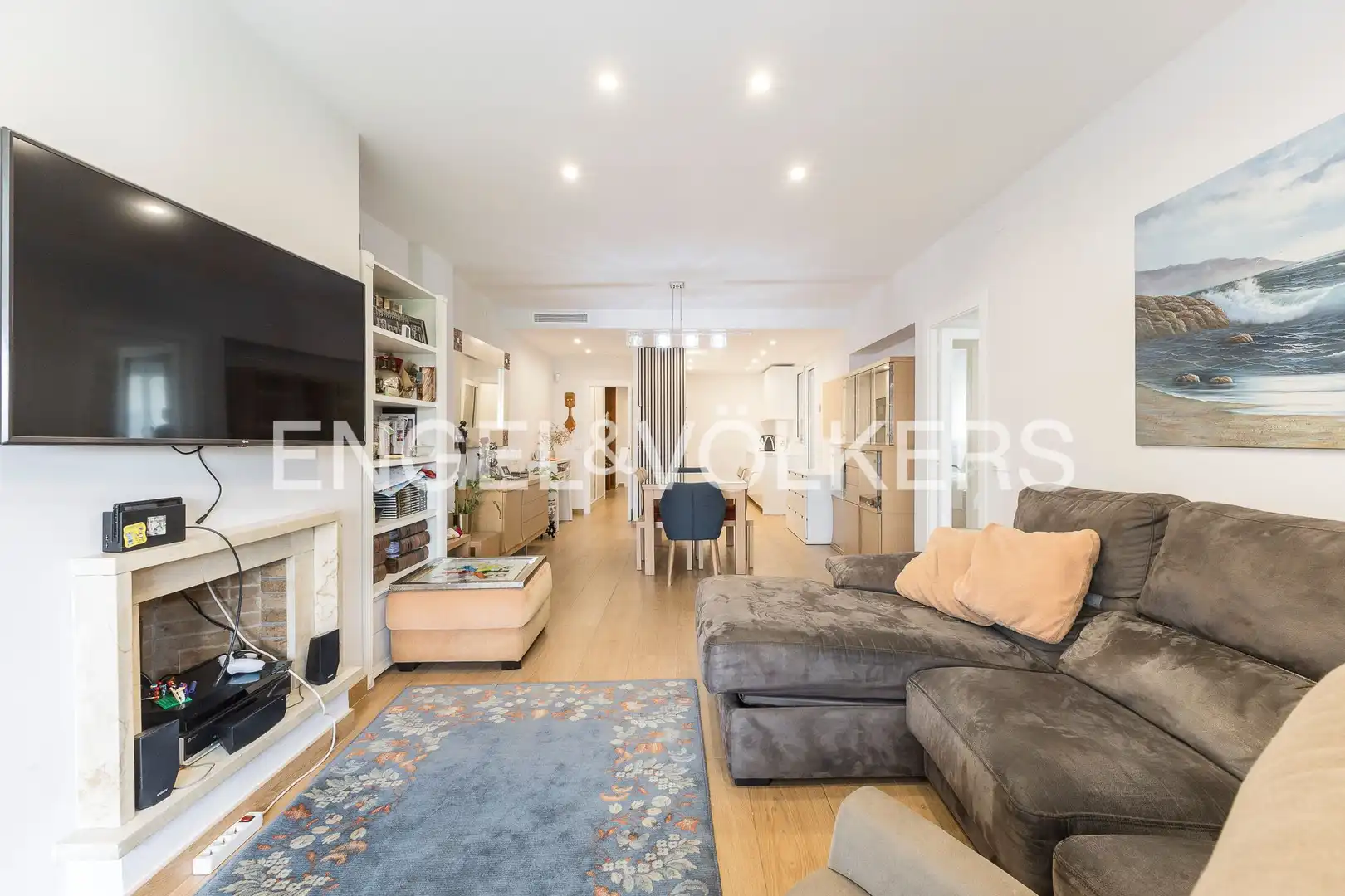 Wohnzimmer von Wohnung zur Miete in Barcelona mit Heizung, Balkon und Haustiere erlaubt