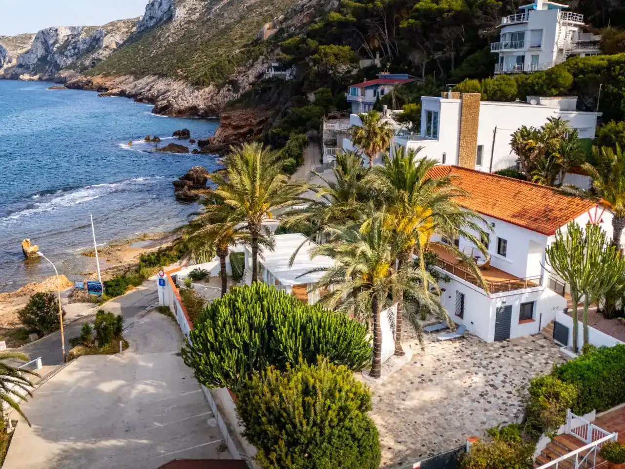 Exterior view of Flat for rent in Dénia  with Air Conditioner, Private garden and Parquet flooring