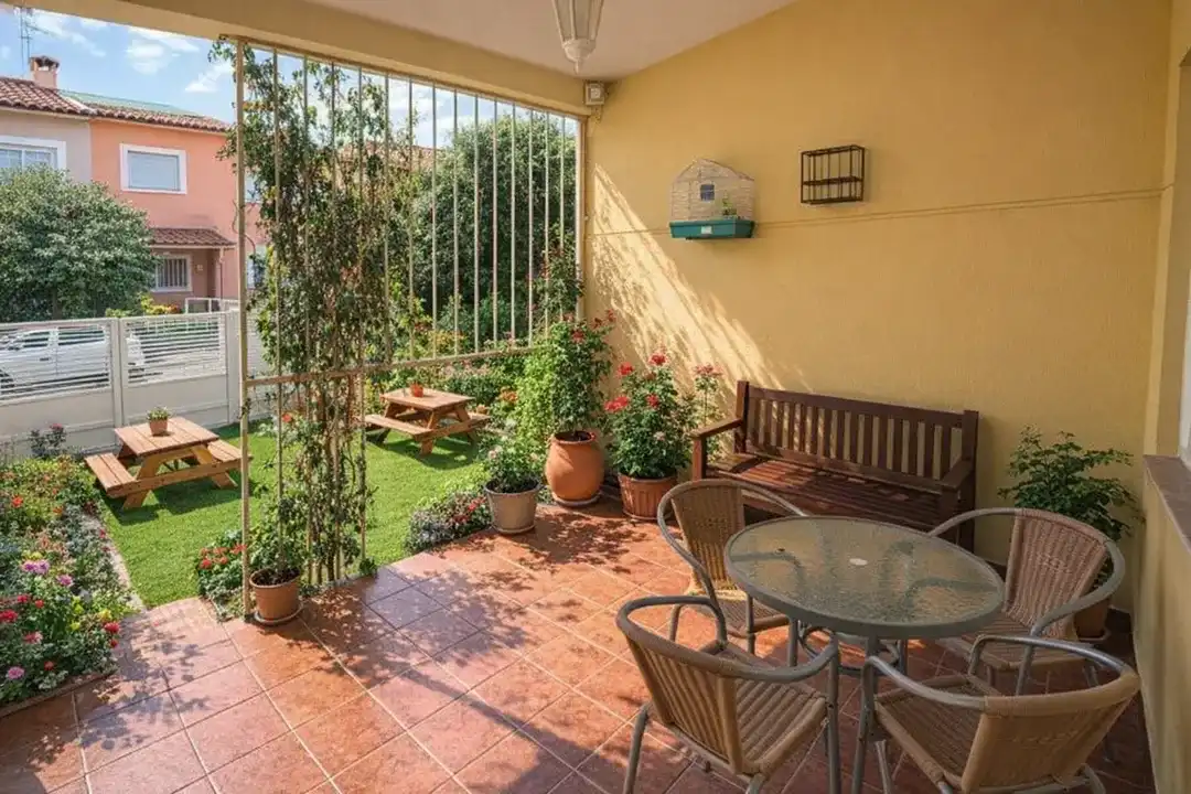 Terraza de Casa adosada en venta en Mejorada con Aire acondicionado, Calefacción y Jardín privado