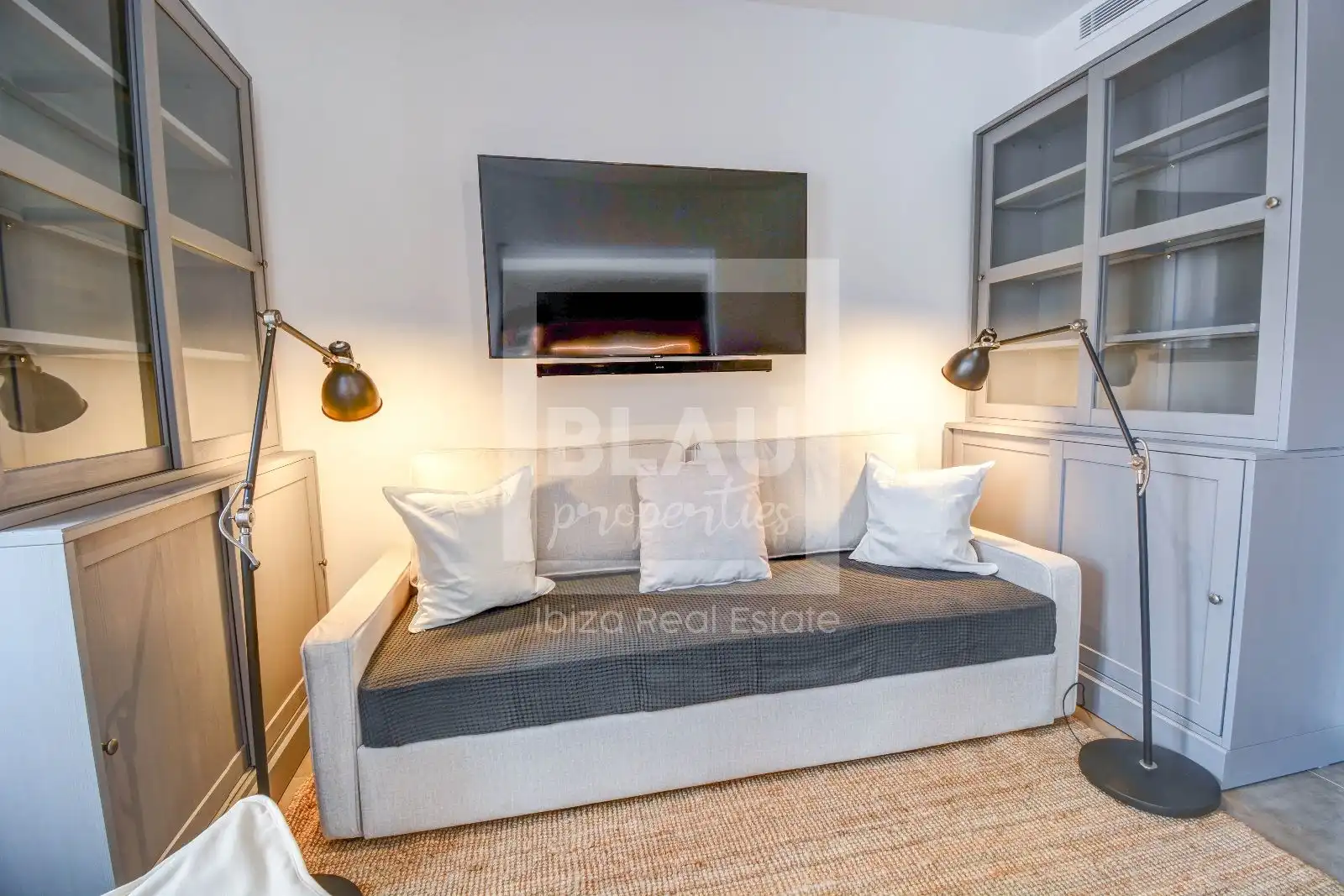 Living room of Flat for rent in Sant Joan de Labritja  with Air Conditioner, Private garden and Furnished