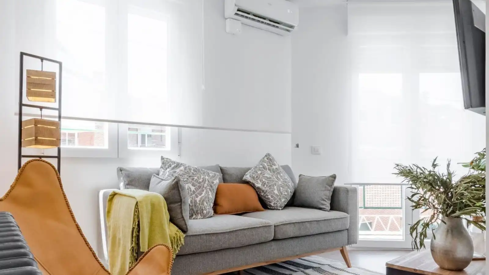 Wohnzimmer von Wohnung zur Miete in Madrid mit Klimaanlage, Heizung und Möbliert