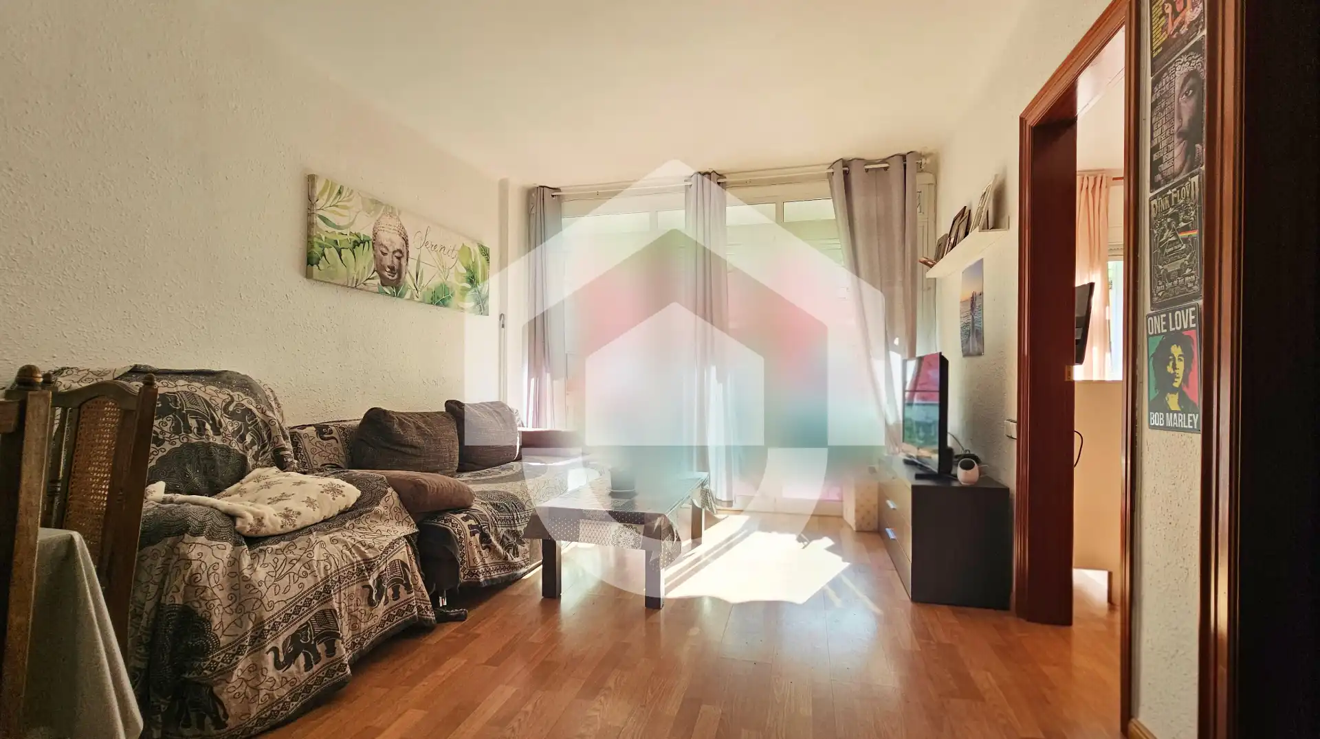 Sala de estar de Piso en venta en  Barcelona Capital con Aire acondicionado y Balcón