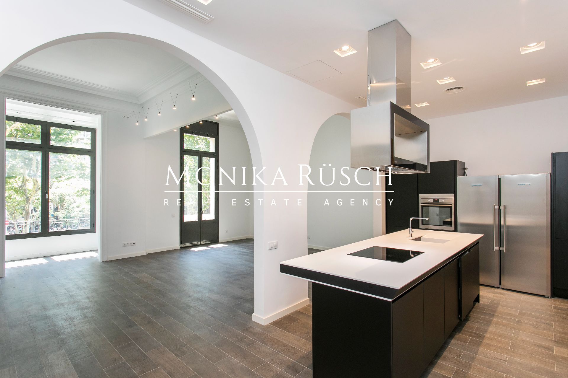 Kitchen of Flat to rent in  Barcelona Capital  with Air Conditioner, Heating and Terrace