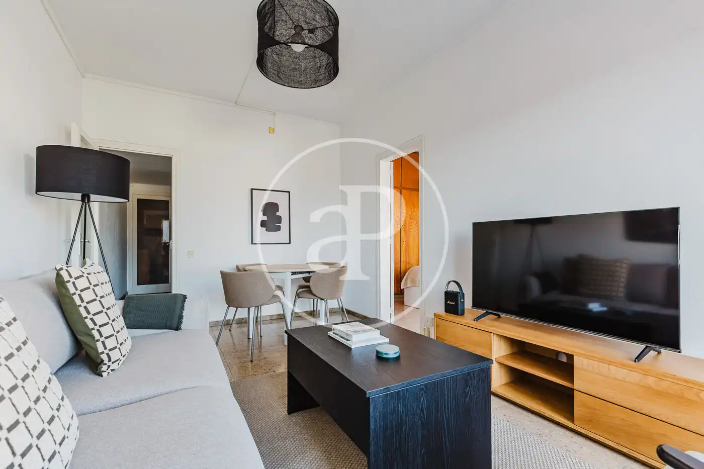 Living room of Flat for rent in Barcelona  with Air Conditioner, Heating and Furnished