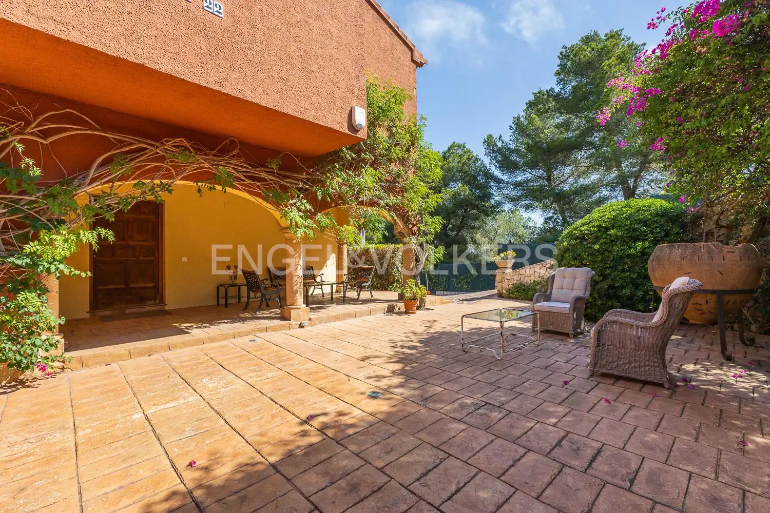 Terrasse von Haus oder Chalet zur Miete in Jávea / Xàbia mit Klimaanlage, Heizung und Privatgarten