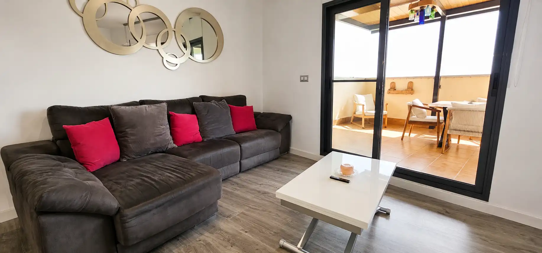 Sala de estar de Ático en venta en Totana con Aire acondicionado, Parquet y Terraza