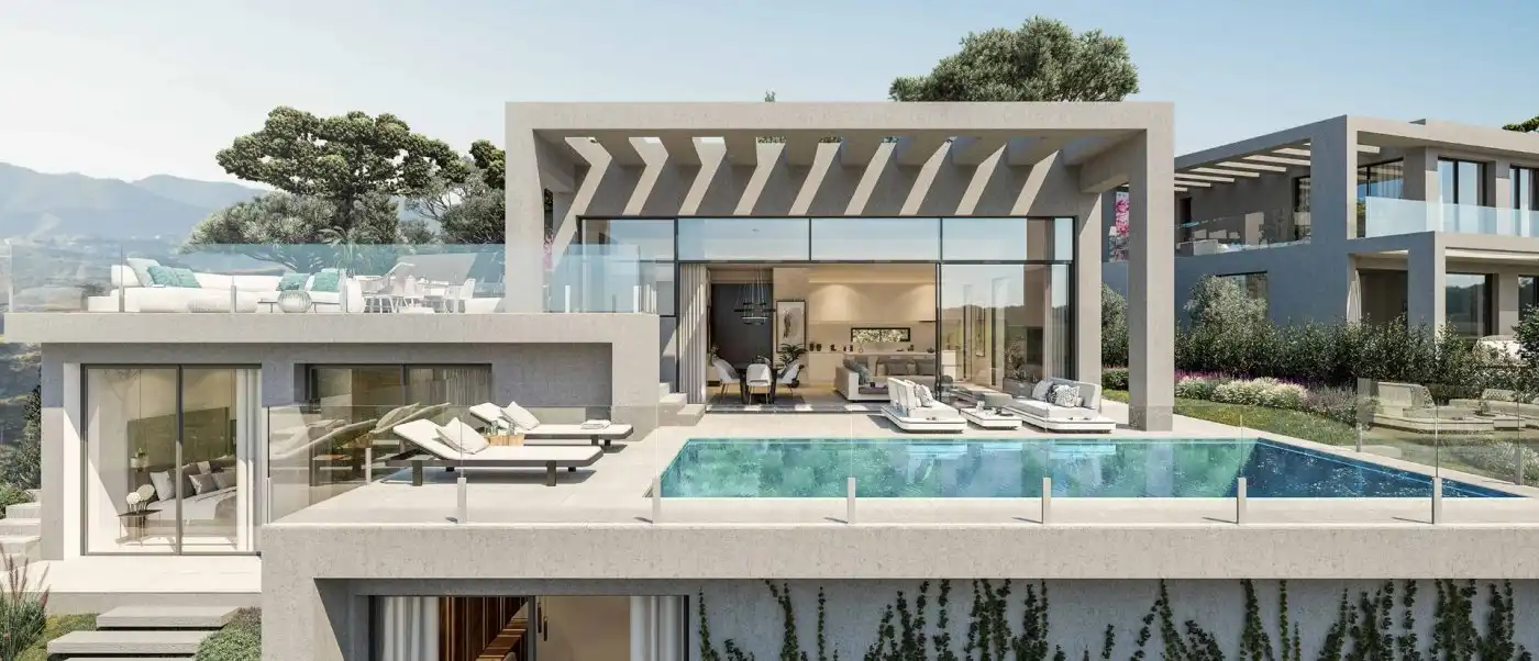 Vista exterior de Casa o xalet en venda en Benahavís amb Aire condicionat, Calefacció i Jardí privat