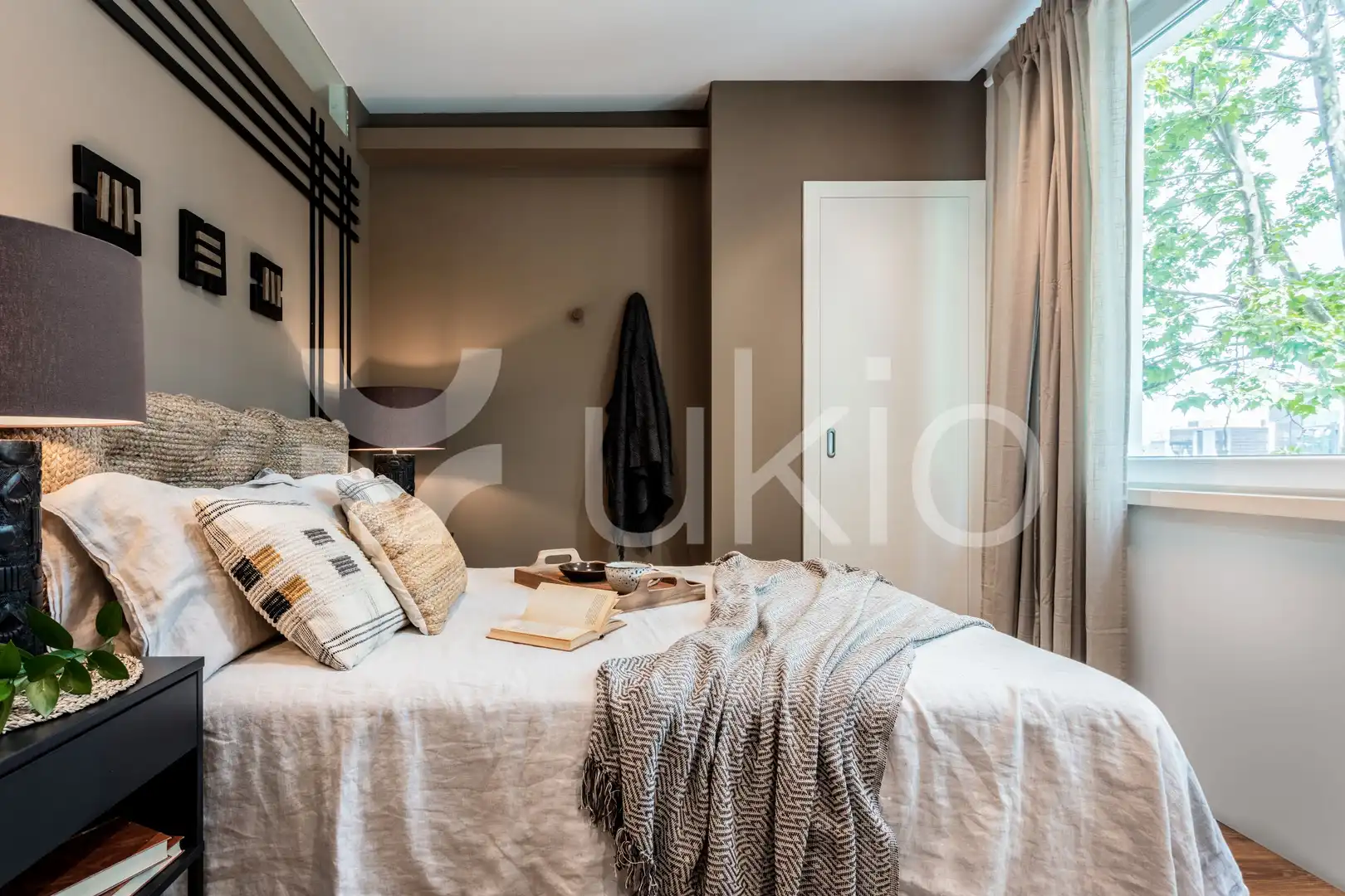 Habitación de Apartamento de alquiler en Madrid con Aire acondicionado, Horno y Lavadora