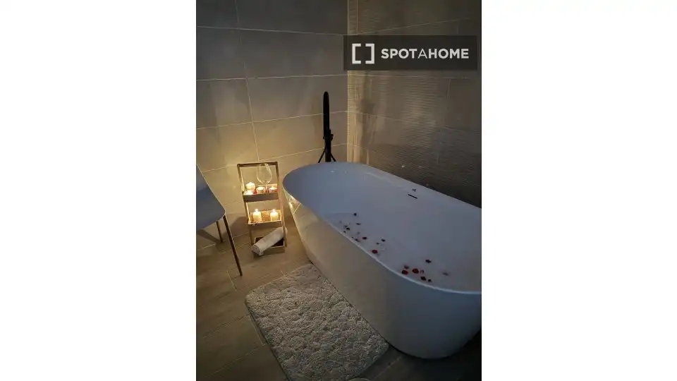 Baño de Apartamento para compartir en Tinajo con Aire acondicionado, Terraza y Amueblado