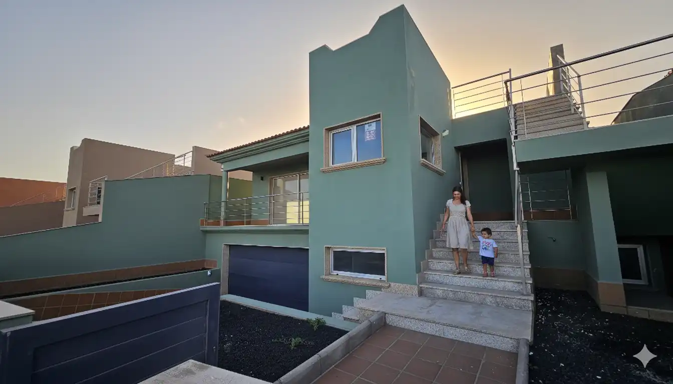 Vista exterior de Casa o xalet en venda en Antigua amb Calefacció, Jardí privat i Terrassa