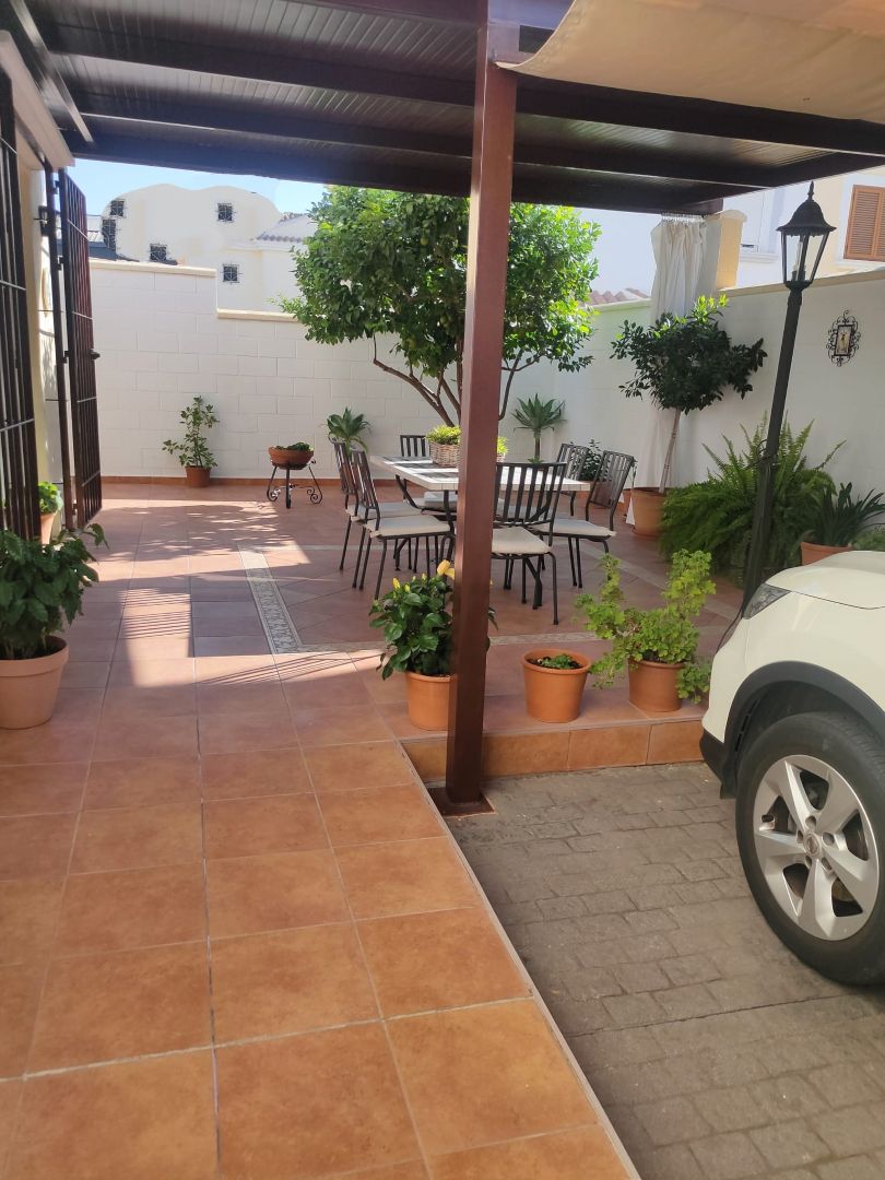 Terrace of Single-family semi-detached for sale in Bollullos de la Mitación  with Air Conditioner, Private garden and Storage room