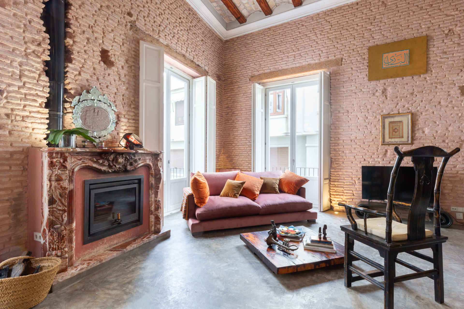 Living room of Apartment for sale in  Valencia Capital  with Air Conditioner, Terrace and Furnished